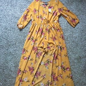 Beautiful Yellow Summer Romper Dress